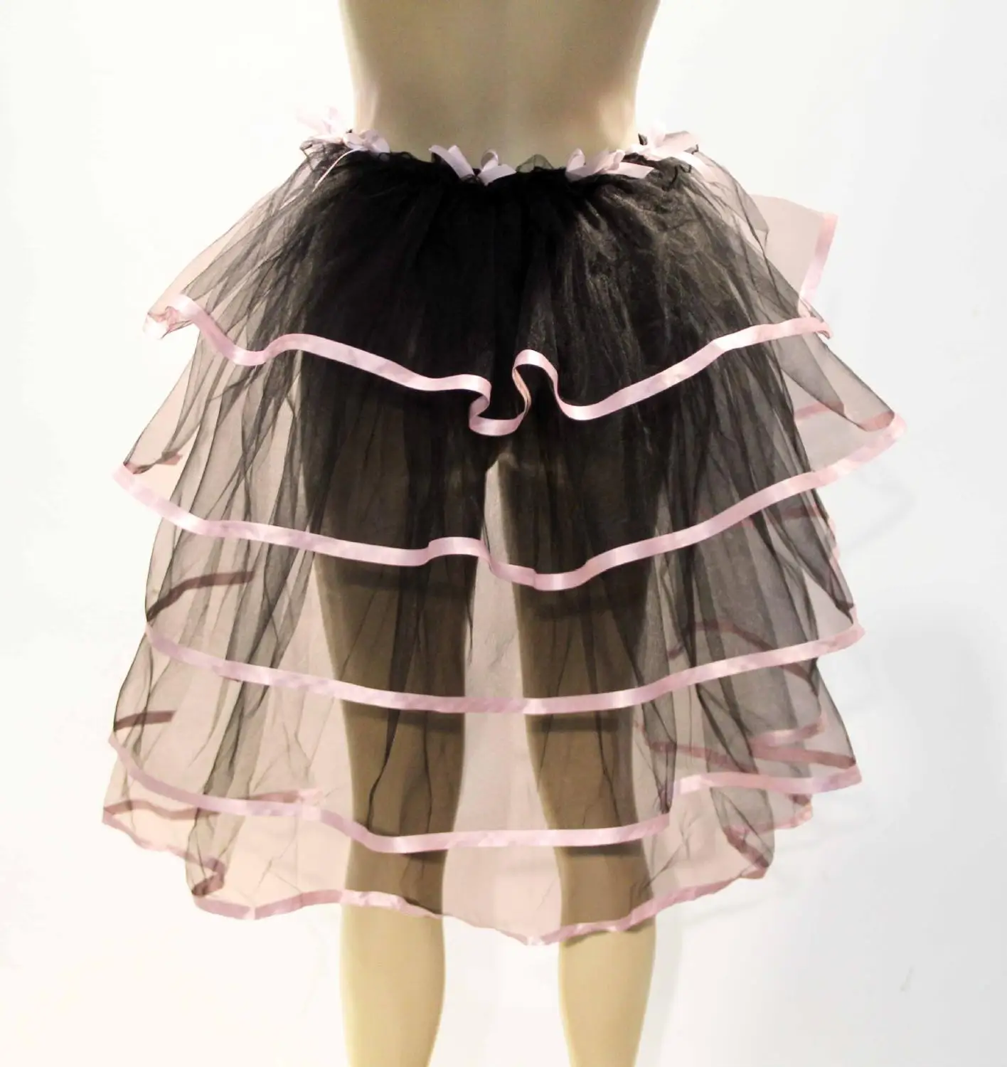 Женская фатиновая юбка Burlesque черная многослойная юбка-пачка в стиле стимпанк
