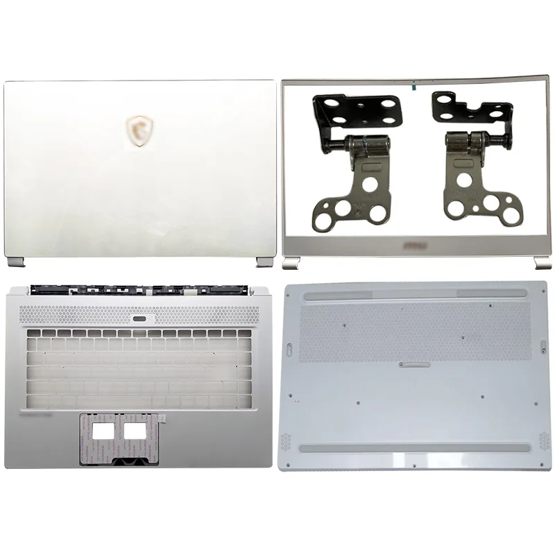 Barato Blanco Nuevo Funda De Portátil Para MSI P65 WS65 GS65 MS-16Q5 Notebook Cubierta Trasera LCD/bisel Frontal/bisagra/Palmrest/cubierta Inferior Caso