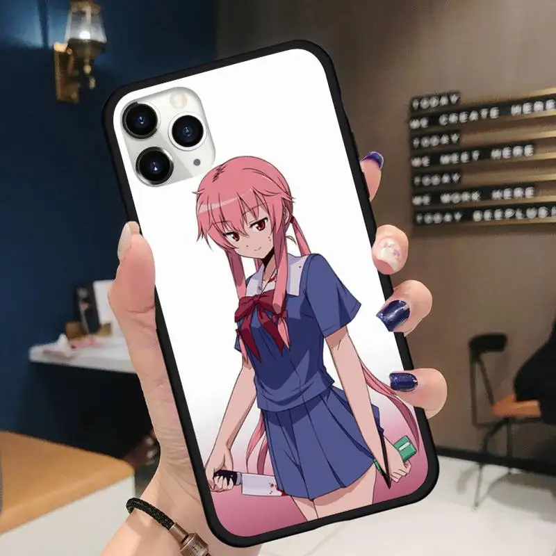 

Gasai Yuno anime Phone Case for iPhone 11 12 pro XS MAX 8 7 6 6S Plus X 5S SE 2020 XR Soft silicone