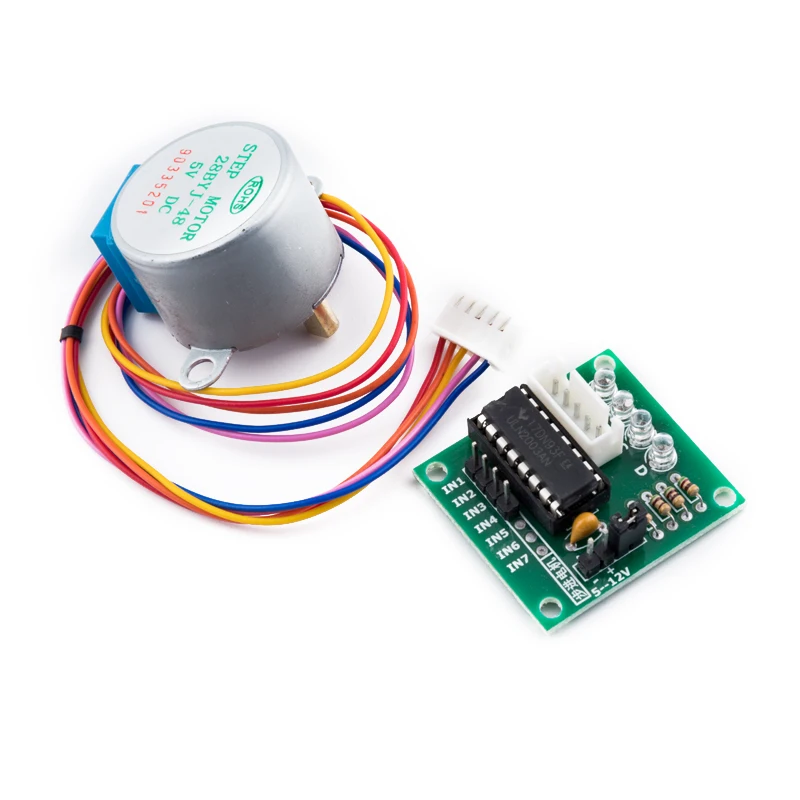 28BYJ-48-5V 4 фазный шаговый двигатель + Драйвер платы ULN2003 для Arduino (1 шт.) Шаговый 1x
