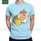 Мужские футболки с изображением колокольчика, перца, вишни, помидор и морской свинки, милые футболки с изображением животных, любимых животных, футболки с коротким рукавом, топ из 100% хлопка