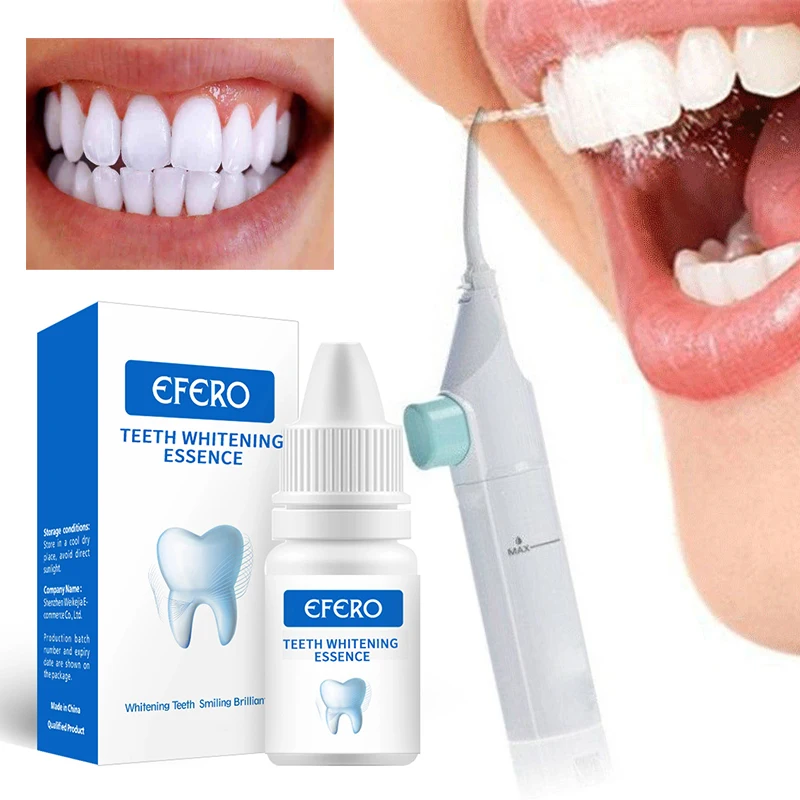 

2Pcs Teeth Whitening Oral Irrigator Portable Dental Teeth Cleaner Remove Plaque Stains Fresh Breath Oral Hygiene Dental Tool