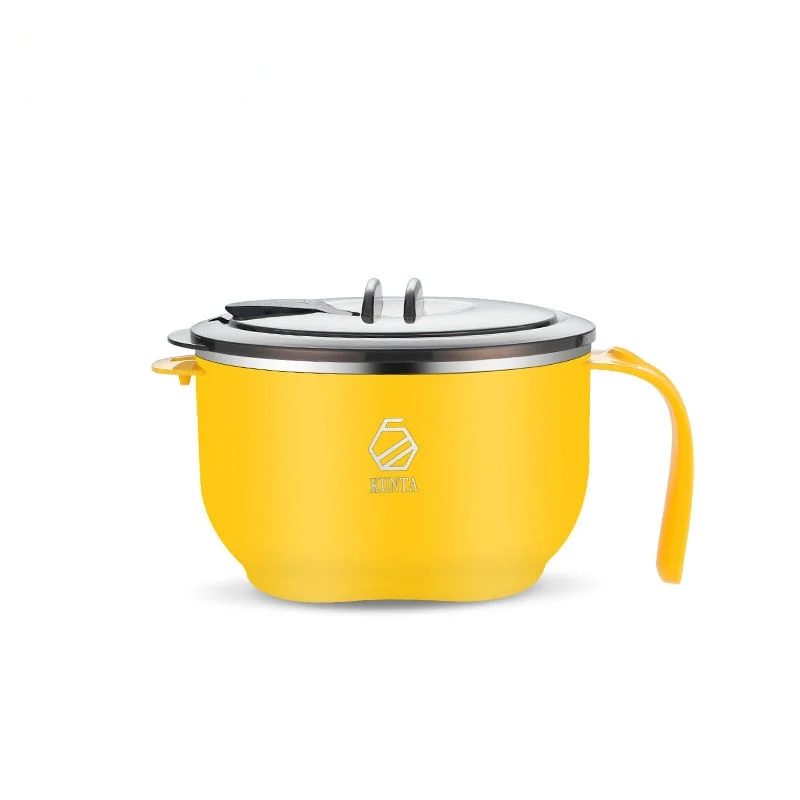

Stainless Steel New Lunch Box for Kids Food Container Handle Heat Retaining Thermal Insulation Bowl Portable Picnic Bento Box