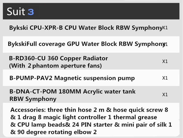 Bykski комплект водяного охлаждения cpu+ GPU шланг с водяным охлаждением комплект радиатор т вируса резервуар Сплит B-HSRBW-ED