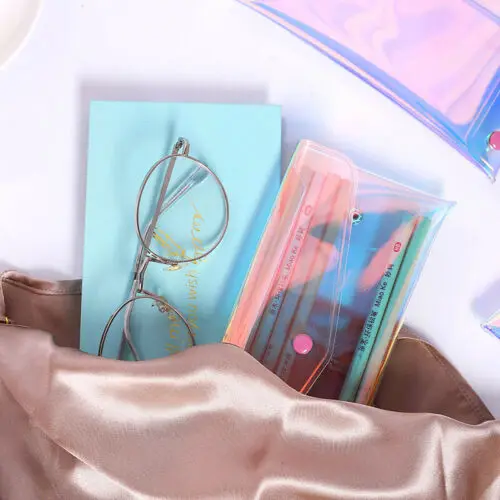 

Women's Makeup Laser Bag Purse Coin Wallet Pencil Case Organizer Handbags Envelope Women Make Up Bag Ladies Laser Day Clutches