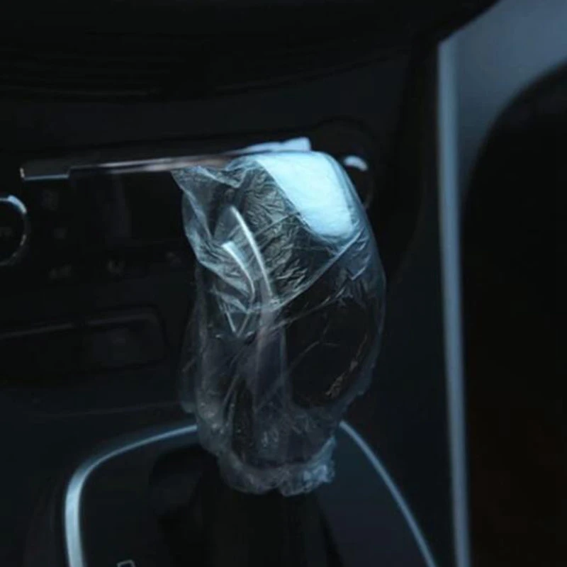 Универсальный автомобильный одноразовый пластиковый чехол для рычага