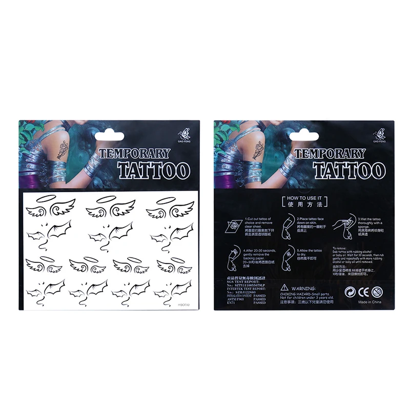 Модная обувь с цветочным узором и любые 5 шт./лот татуировки водонепроницаемый