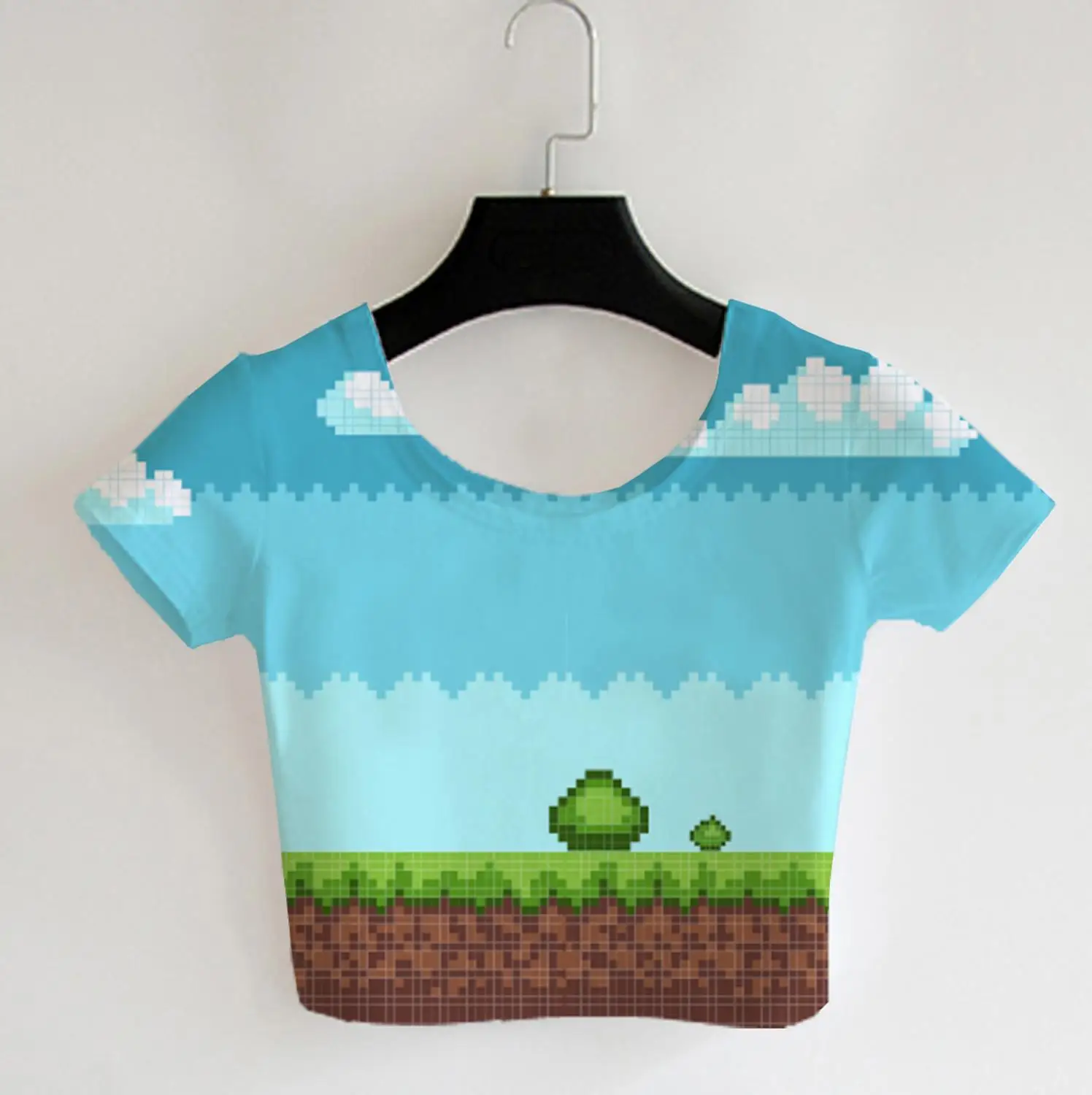 

Сделанные на заказ игровые World Sublimation молочный шелк с принтом кроп-топы