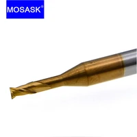 mosask 2 flutes hrc60 micro 0 5mm 0 6mm processing stainless steel cemented carbide small path milling cutter