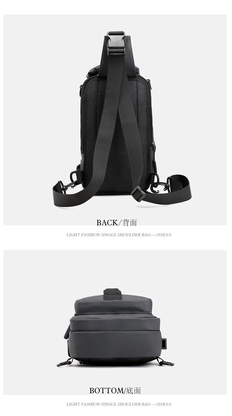 Мужская нагрудная сумка с Usb-зарядкой Повседневная для ноутбука 11 дюймов Ipad сумки