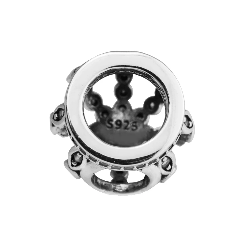 QANDOCCI 925 пробы Серебряная сказочная Корона Шарм бусина подходит для браслетов Diy