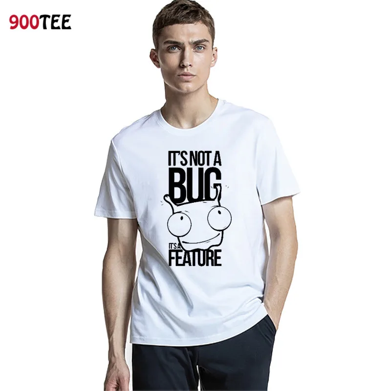 Мужская футболка с коротким рукавом It's Not A Bug забавные летние топы круглым