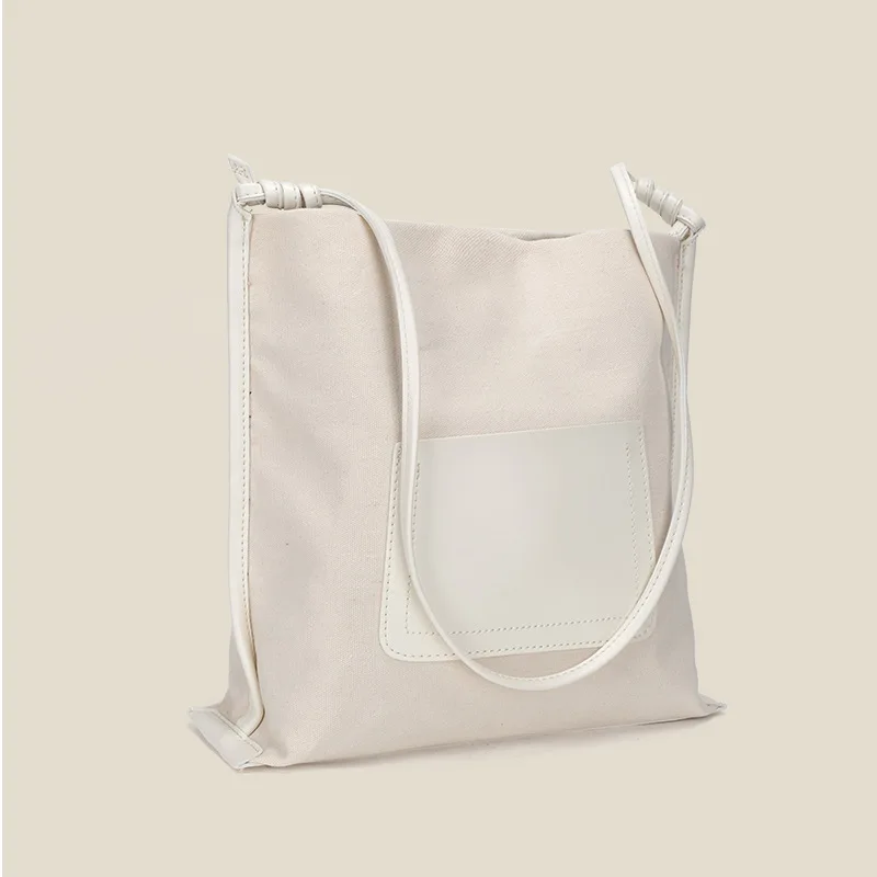 

Simple Vintage Canvas Bag New Large Capacity Shopping Bag In Autumn and Summer of 2021 Portable Women's Bag Leisure Shoulder Bag