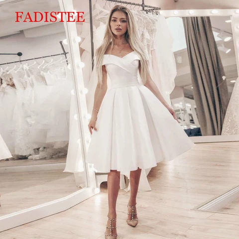 2021 Spring pleat Evening Dress Bodice Vintage Formal Gown Vestido De Festa Prom Dress short коктейльные платья white satin