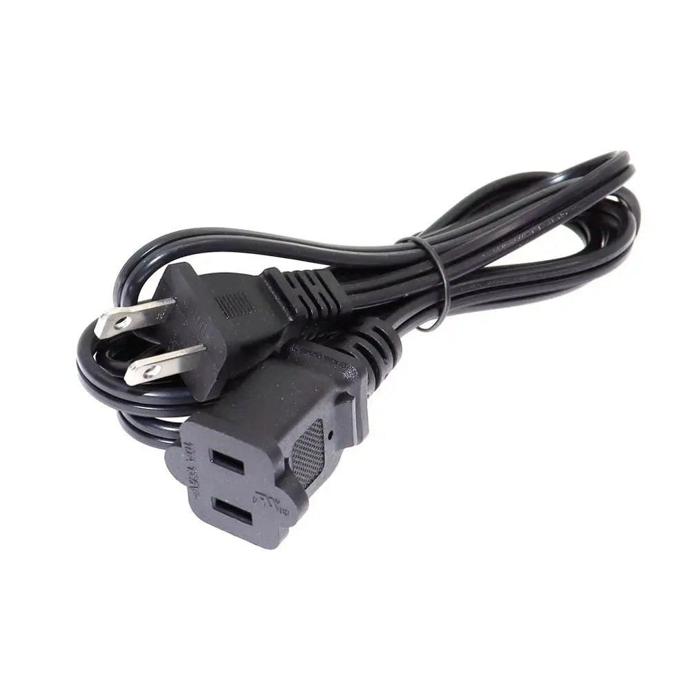 Поляризационный США 2 зубец мужской Женский удлинитель Кабель питания выхода AC
