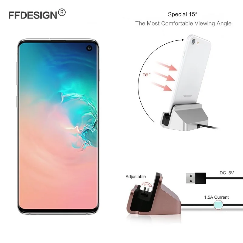 Зарядная док станция с USB кабелем для Samsung Galaxy S10 5G S9 S8 Plus S10e Note 10 9 8|Зарядные