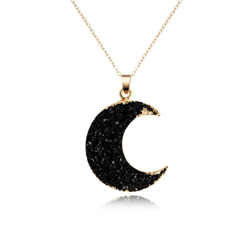 

New Creative Moon Pendant Women Open Necklace Ladies Elegant Cuff Collar Fashion Jewelry Gift