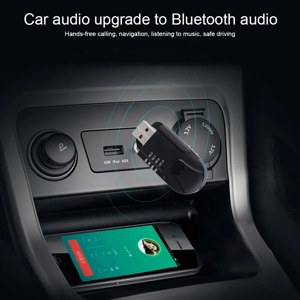 USB Bluetooth автомобильный музыкальный приемник Ключ адаптер suppopdt FM для телефона