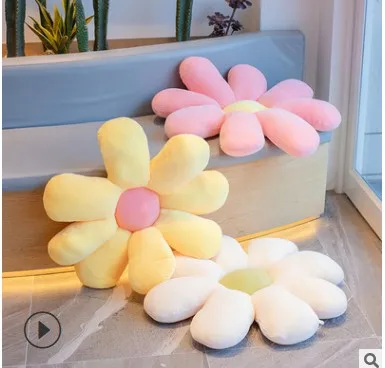 

80cm/60CM/50CM Plush Flower Mat Stuffed Lifelike Flower Seat Cushion Down Cotton Filled Pillow For Children Baby Birthday gift