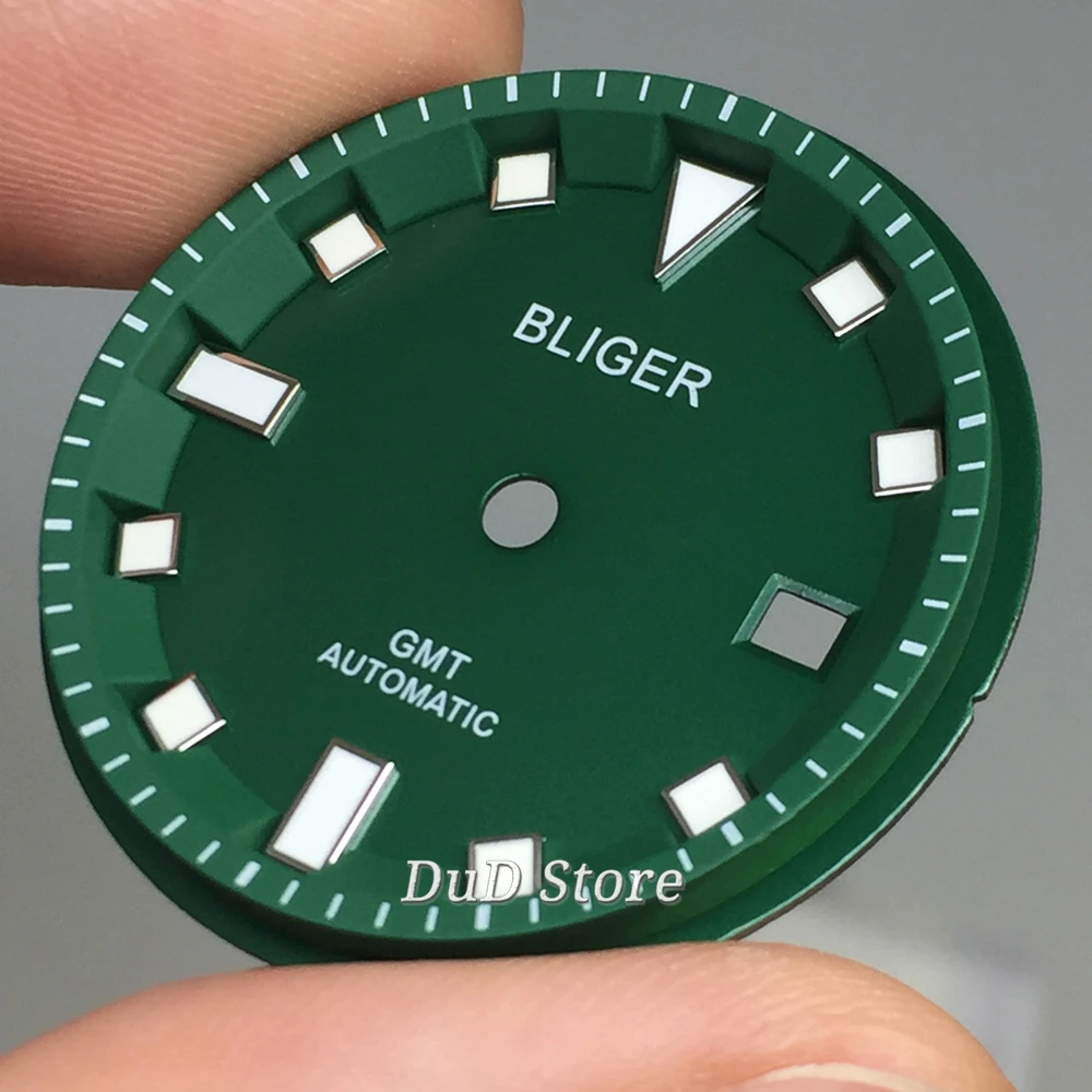 

Bliger 32.5mm luminous Sterile green watch dial fit Miyota 8205/8215/821A/82series ETA 2836/2824 Mingzhu DG2813/3804 movement