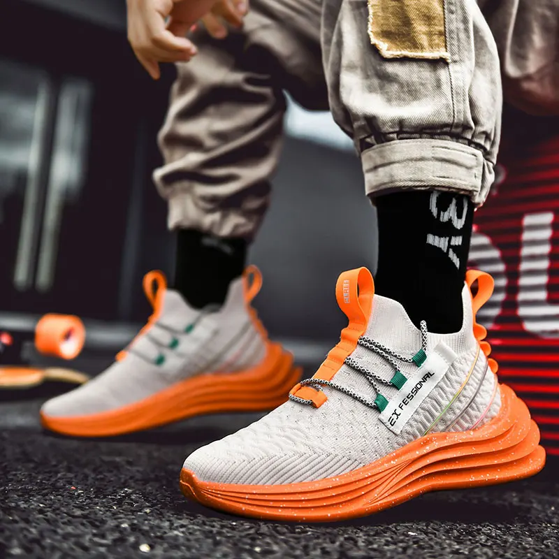 

Fashion Sneaker Men Running Shoes Breathable Outdoor Sports Shoe Light Non-slip Sneakers For Man Comfortable Lace Up Footwear