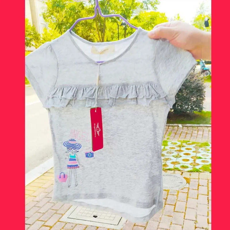 Футболки для новорожденных девочек летние хлопковые топы с героями мультфильмов