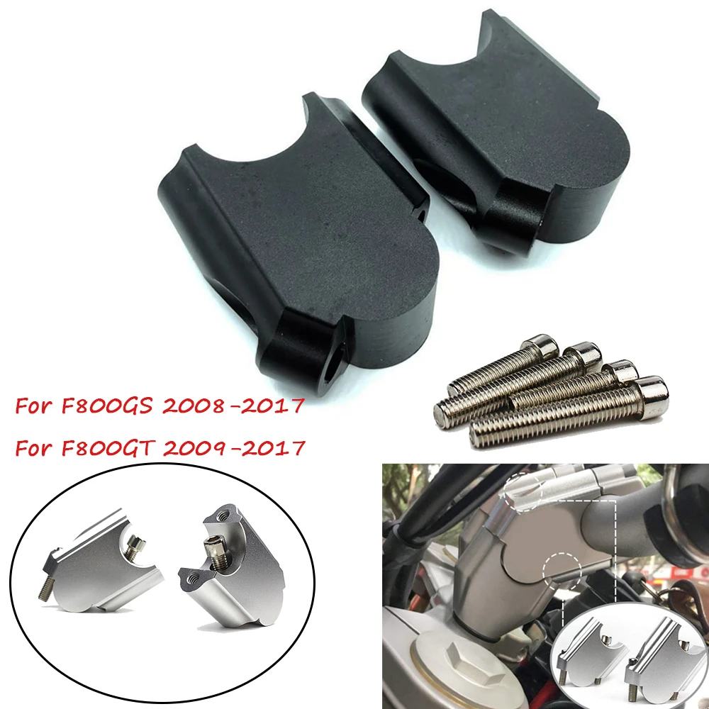 

Motorcycle Handle Bar Riser Clamp Raised Extend Handlebar Mount Riser Kit Adapter For BMW F800GS 2008-2017 F800GT 2009-2017