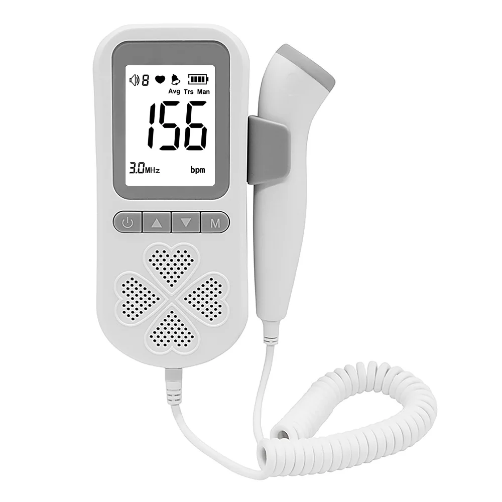 

Ultrasound 3.0MHz Doppler Fetal Heart Rate Monitor Pregnancy Baby Sound B Detector Health Care Sonar Stethoscope No Radiation