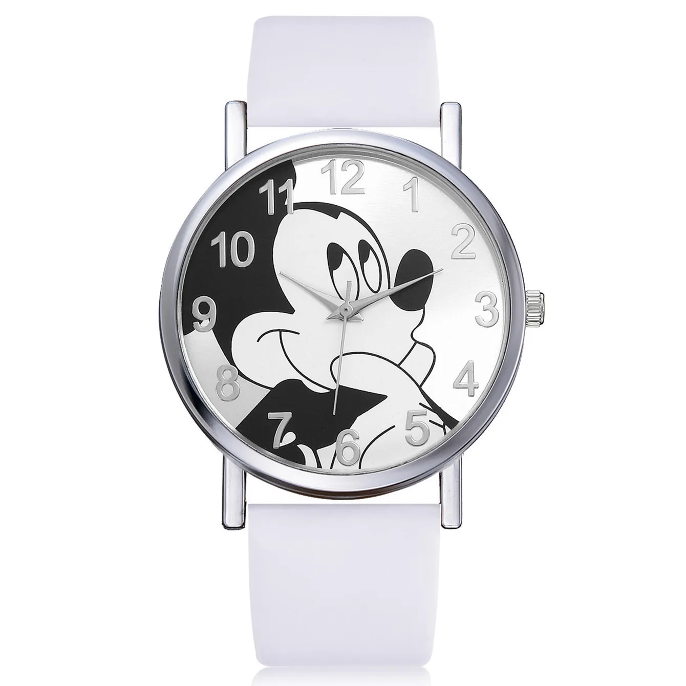 

Cartoon Mouse Pattern Leather Strap Watch Children's Primary School Student Electronic Leisure Quartz Watch Reloj Mujer