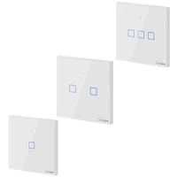 sonoff t0eu 123c gang smart home wifi wall switch wireless ewelink appvoicetouch control works with alexa