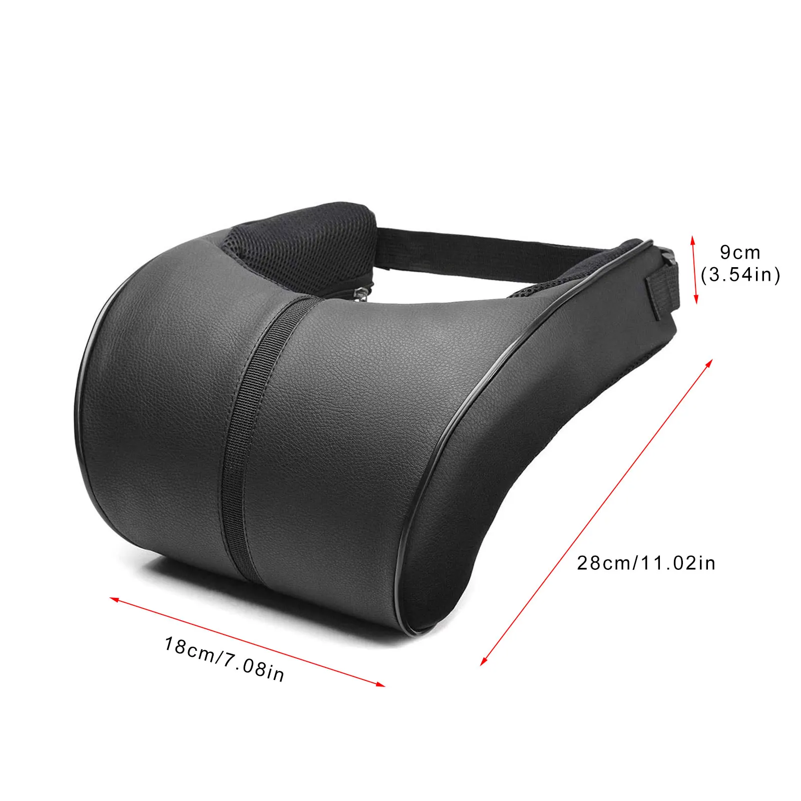 

PU Leather Auto Car Neck Pillow Slow Rebound Cotton Memory Foam Pillow Neck Rest