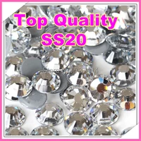 aaaa top quality glass hot fix rhinestone more shiny more brigst hotfix stones crystal ss20 10grossbag with glue