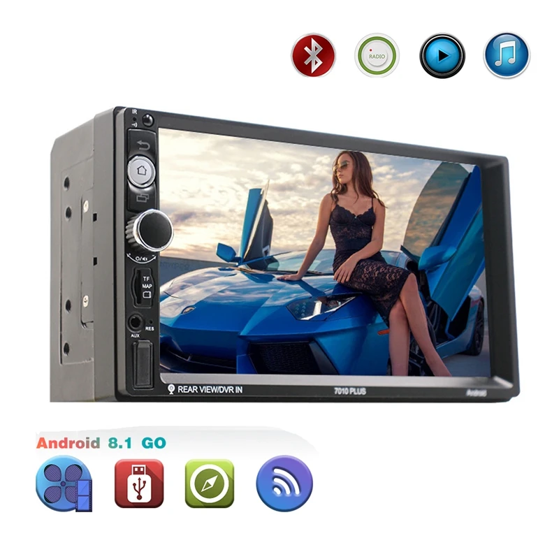 Android 8.1 Car Radio Gps Navigation 2 Din 7 Inch Mp5 Multimedia Player FM AM RDS Bluetooth 7010 | Автомобили и мотоциклы