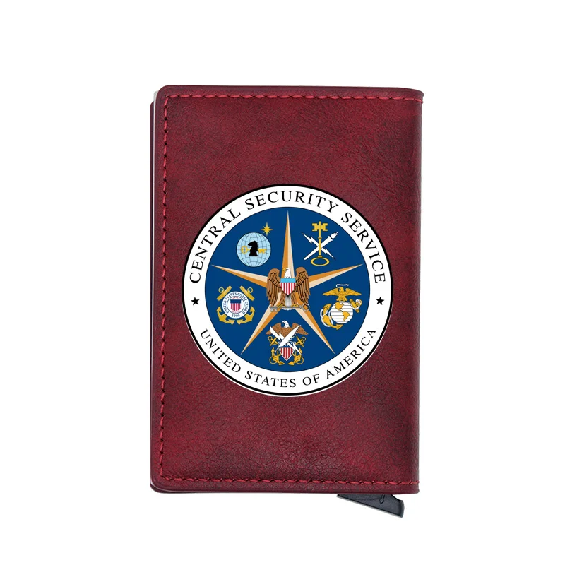 

UNITED STATES Of AMERICA CENTRAL SECURITY SERVICE Digital Printing Leather Credit Card Holder Wallet Men Women Mini Purse