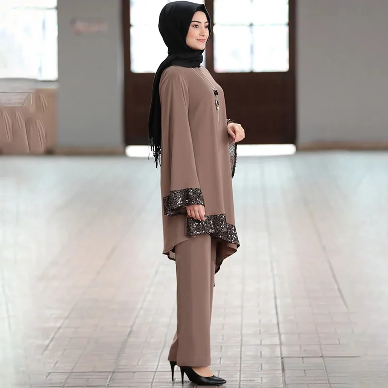 Женское мусульманское платье KALENMOS Рамадан Eid Mubarak Дубай Abaya Турция ХИДЖАБ КАФТАН
