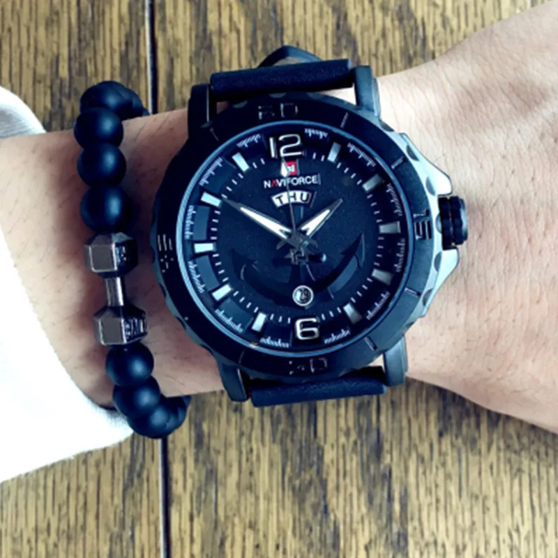 NAVIFORCE New Top Luxury Brand Men for Watch Luxury Quartz Military Sports Man Watch Leather Male Clock Relogio MasculinoStrap