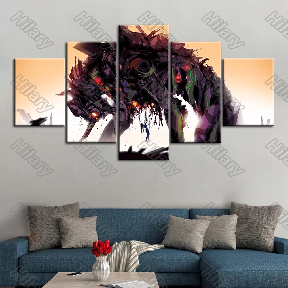 

Japanese Anime Poster Monster Canvas Painting 5Pcs Wall Art Customizable Decoration for Living Room and Bedroom Frameless Style