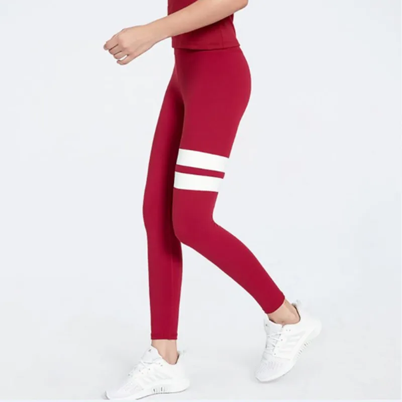 

New High Waist Tight Running Fast Dry Breathable Stretch Splicing Sports Pants