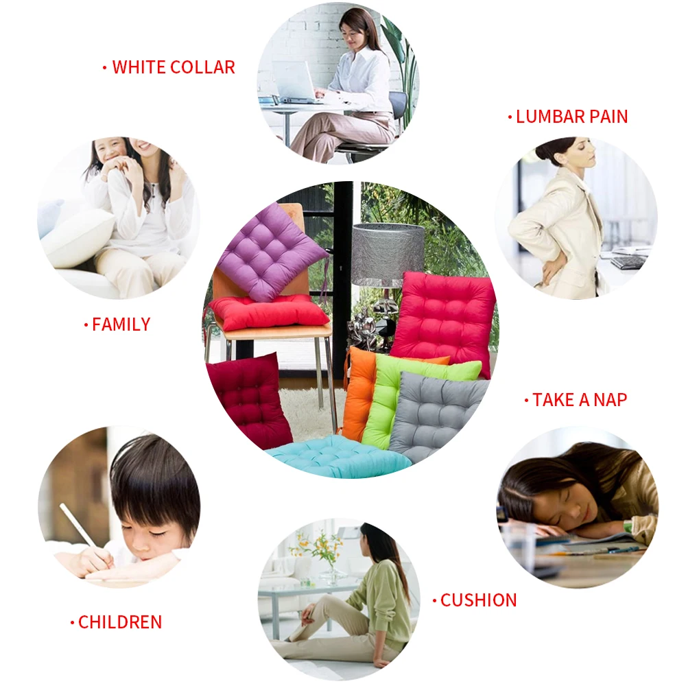 Зимние офисные подушки под спину и на сиденье стула диванные ягодицы подушка