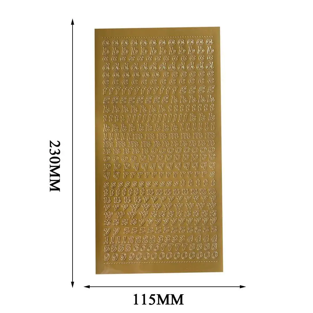 

Golden Silver Number Sticker DIY Manicure Stamping Sticker Baking Decoration Sticker