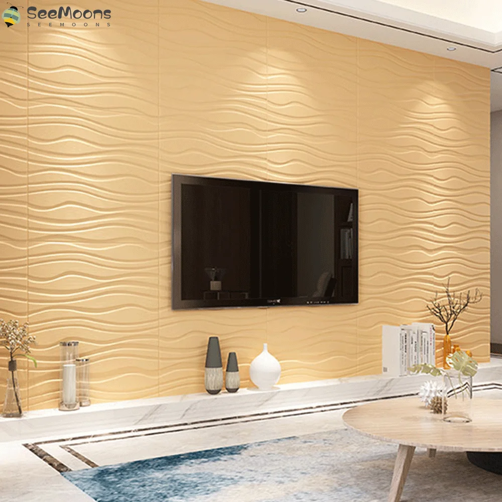 

10PCS 3D Wall Panels Interior Decoration Hotel Bedroom 3D Wall Stickers Apartment 3D Self-Adhesive Wallpaper