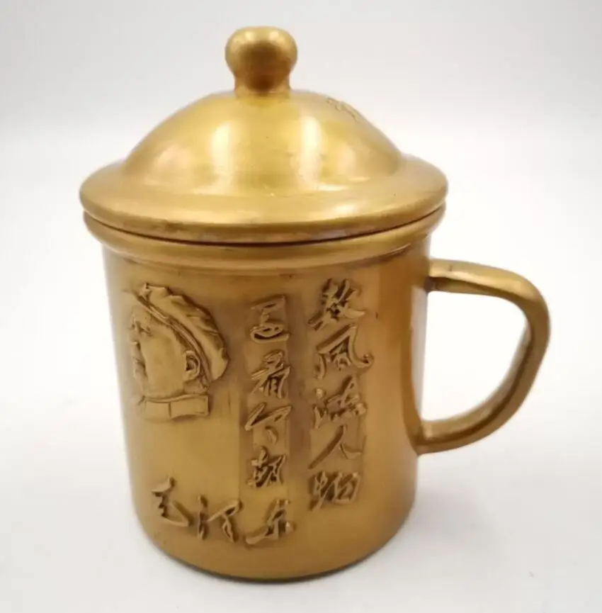 

Китай (материк) Латунь отличное лидер Мао Цзэдун стакана воды ремесла статуя