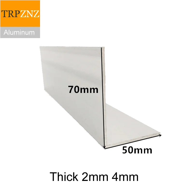 

50x70mm,thick 2mm4mm,6063 Right Angle aluminum,L-shaped aluminum alloy,Aluminum edging triangle profile,Decoration Materials