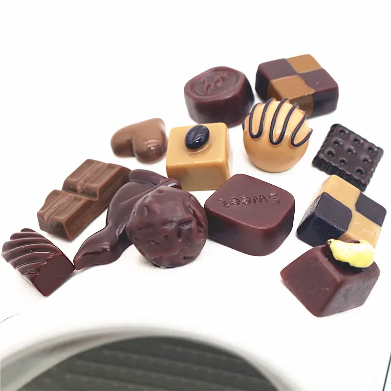 Emulation Chocolate Shoe Charms Spoof Lifelike Mini Resin Garden Shoe Decoration Accessories fit croc jibz Kids Party X-mas Gift