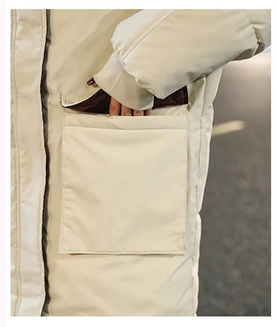 

Winter Cotton Coat Women's Long Section Thick 2020 New Padded Clothing Korean Loose Oversize Solid Straight Padded Coat L460