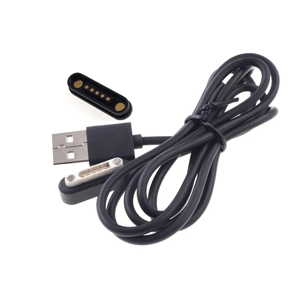 2 шт. кабель USB A штекер разъем на магнитный Pogo Pin 5 полюсов 1 метр передача данных и