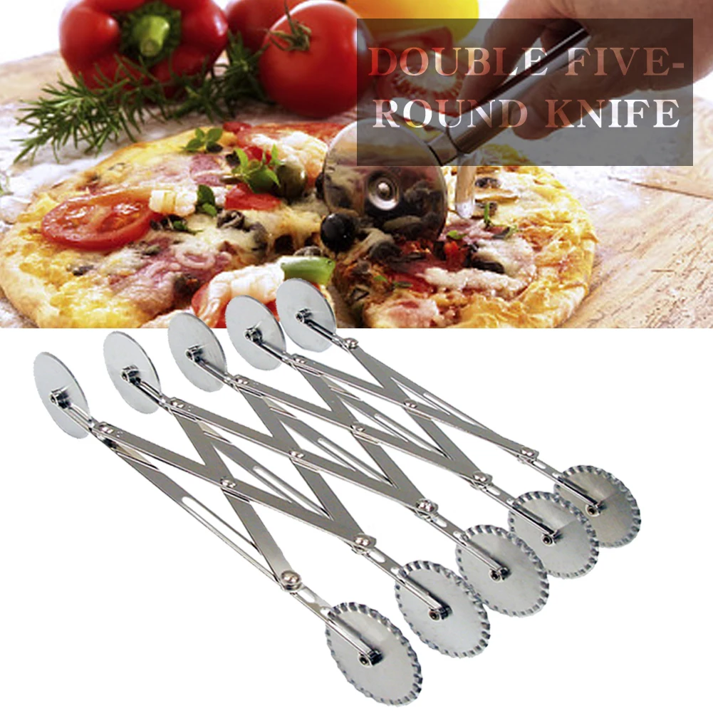 

Movable round knife, stainless steel pizza multi-round knife, pizza cutter cutter, pancake pastry cake slicer, baking tools