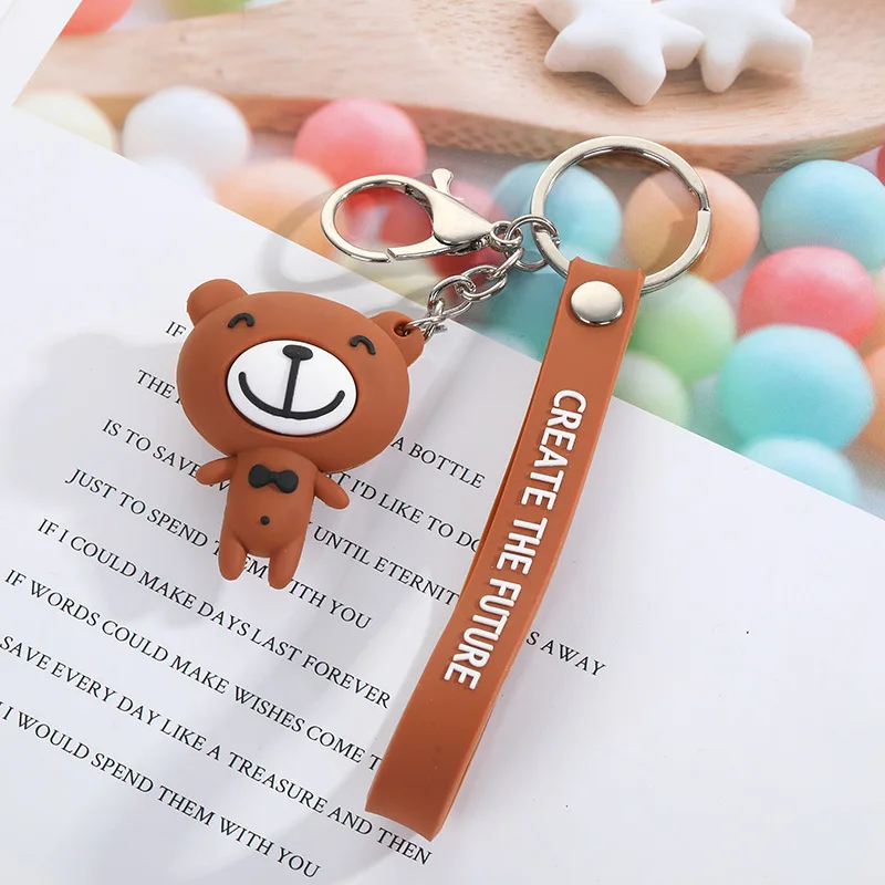2020 мультфильм брелок аниме милый медведь брелки держатель для девушки Woemen