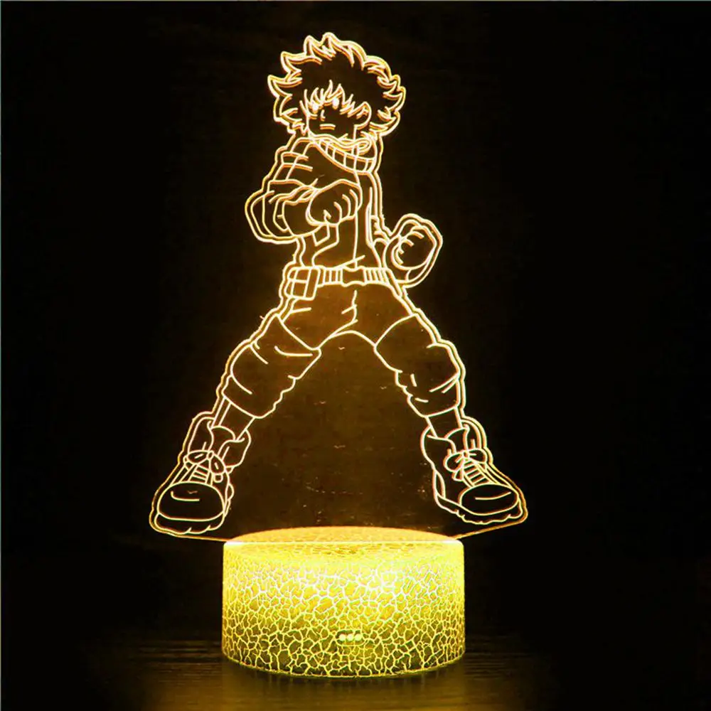 

3D lamp Izuku Midoriya character children's bedroom bedside table touch lighting anime my hero academy gift LED night light