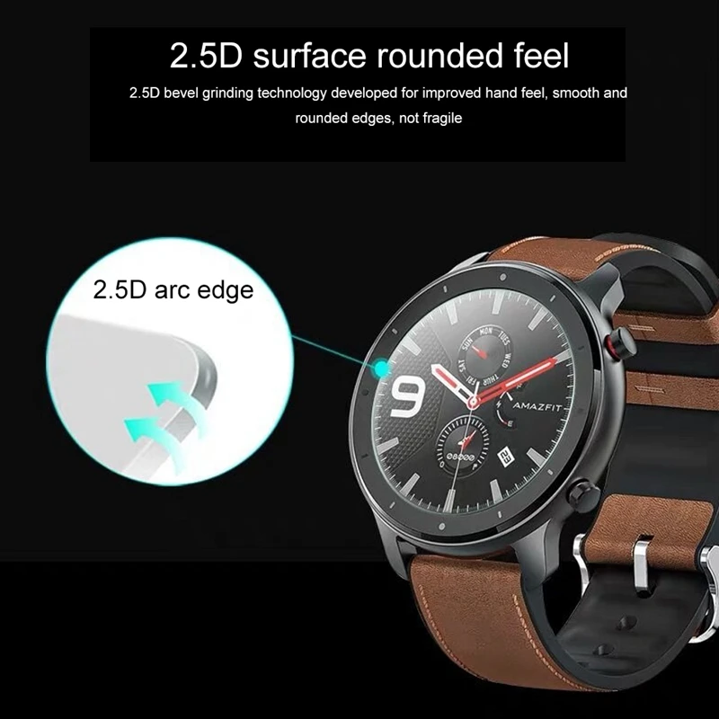 YUEDAER Glass For Amazfit GTR 47 Tempered Xiaomi 42 Screen Protector Anti-explosion Full Cover | Электроника